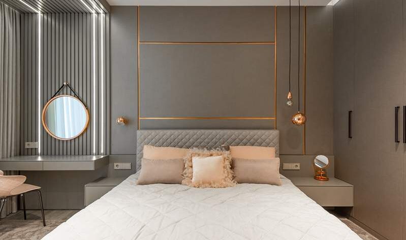 chambre couleur taupe